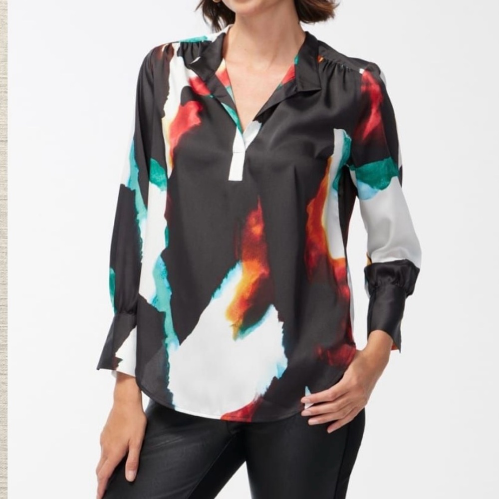 Chico's Multicolor Abstract Blouse 1 (8)